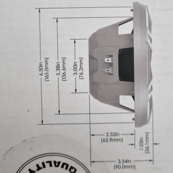 Preview: Rockford Fosgate M0-65 16,5cm Decken-Lautsprecher Marine Boxen Boot Bad M065 weiß 250 Watt